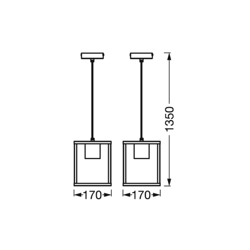 Ledvance - Pendel DECOR NAIROBI 1xE27/15W/230V gummitræ