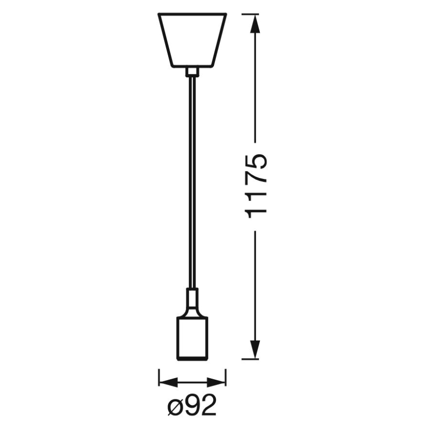 Ledvance - Pendel PENDULUM BELL 1xE27/15W/230V hvid