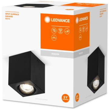 Ledvance - Spotlampe SPOT 1xGU10/7W/230V sort