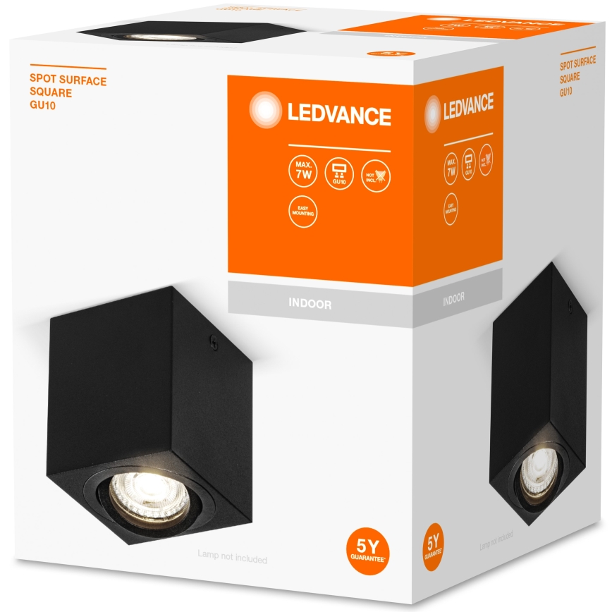 Ledvance - Spotlampe SPOT 1xGU10/7W/230V sort