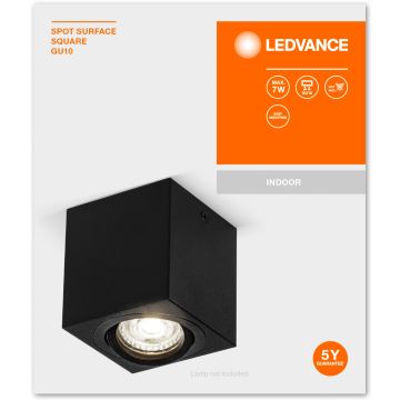 Ledvance - Spotlampe SPOT 1xGU10/7W/230V sort