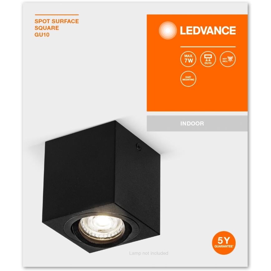 Ledvance - Spotlampe SPOT 1xGU10/7W/230V sort