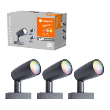 Ledvance - SÆT 3x LED RGB udendørs lamper SMART+ SPOT 3xLED/4,5W/230V IP65 Wi-Fi