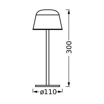 Ledvance - Udendørs LED lampe dæmpbar og genopladelig TABLE LED/2,5W/5V IP54 sort