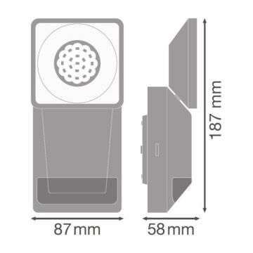 Ledvance - Udendørs LED væglampe med sensor SPOT LED/8W/230V IP55 hvid