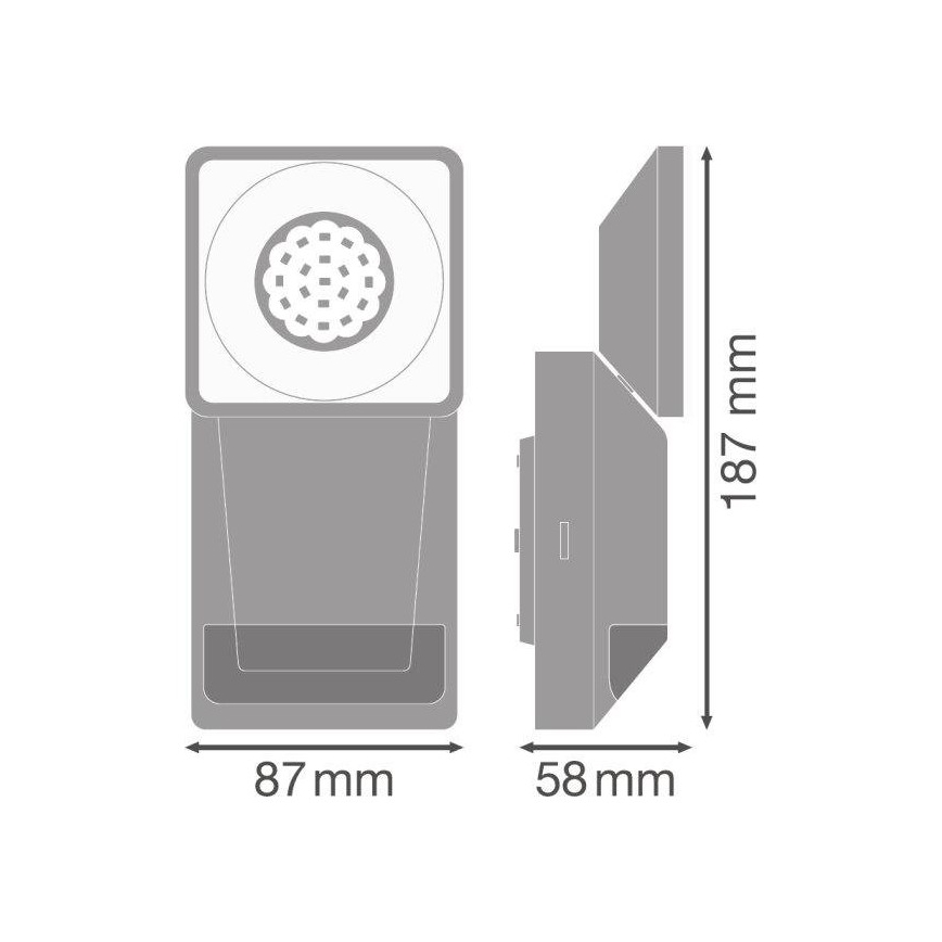 Ledvance - Udendørs LED væglampe med sensor SPOT LED/8W/230V IP55 hvid