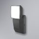 Ledvance - Udendørs LED væglampe med sensor SPOT LED/8W/230V IP55 sort