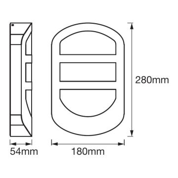 Ledvance - Udendørs LED væglampe PLATE LED/12W/230V IP44