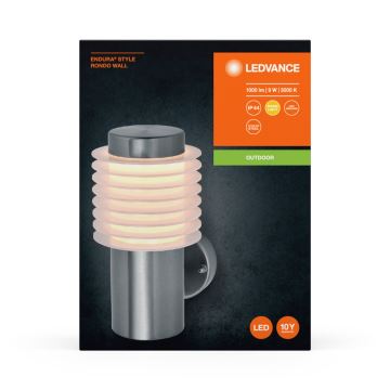 Ledvance - Udendørs LED væglampe ENDURA RONDO LED/9W/230V IP44 krom