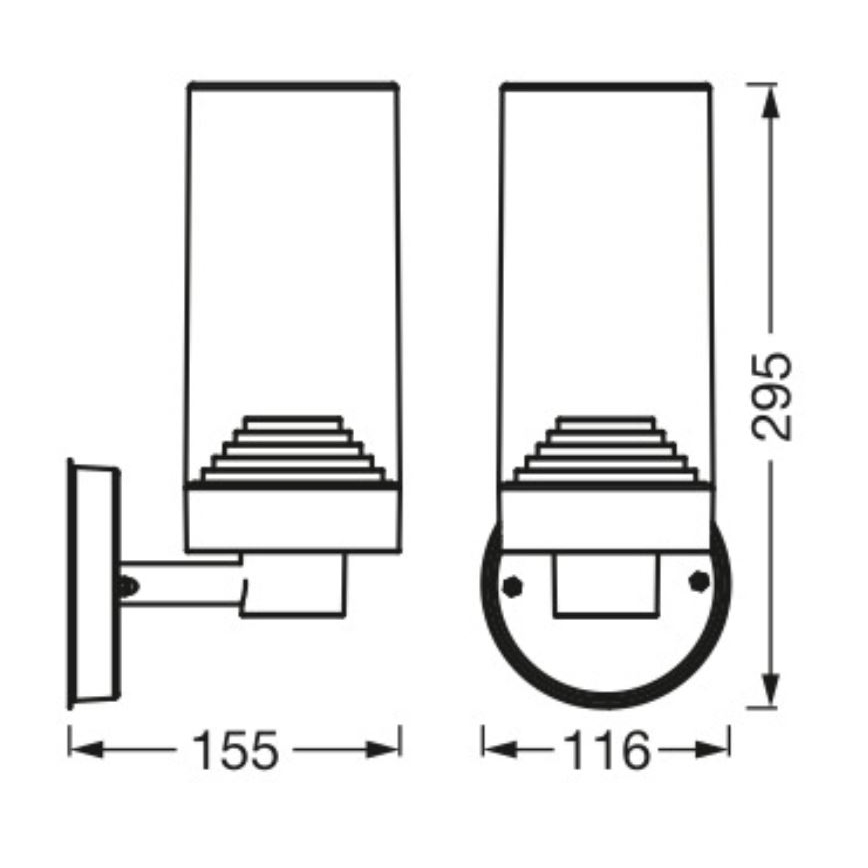 Ledvance - Udendørs væglampe AMBER 1xE27/20W/230V IP44