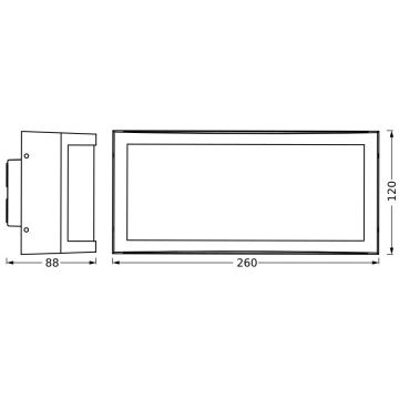 Ledvance - Udendørs væglampe CUADRA 1xE27/40W/230V IP65