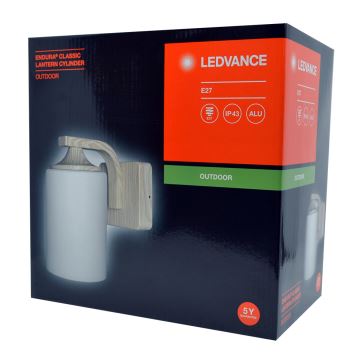 Ledvance - Udendørs væglampe CYLINDER 1xE27/60W/230V IP43