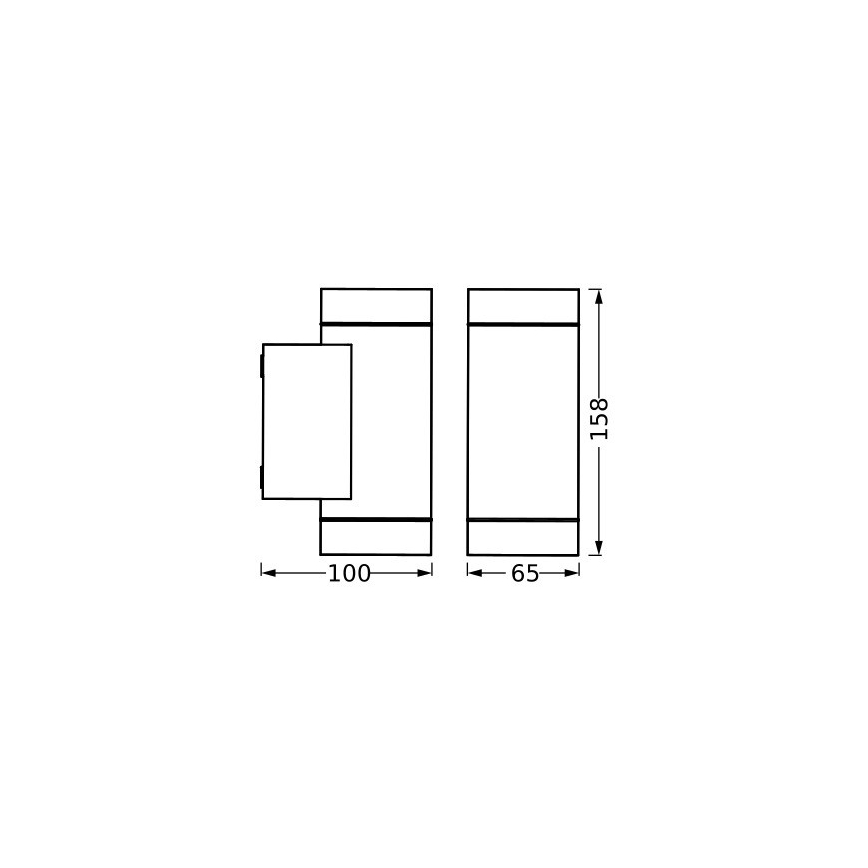 Ledvance - Udendørs væglampe ITYS 2xGU10/35W/230V IP65