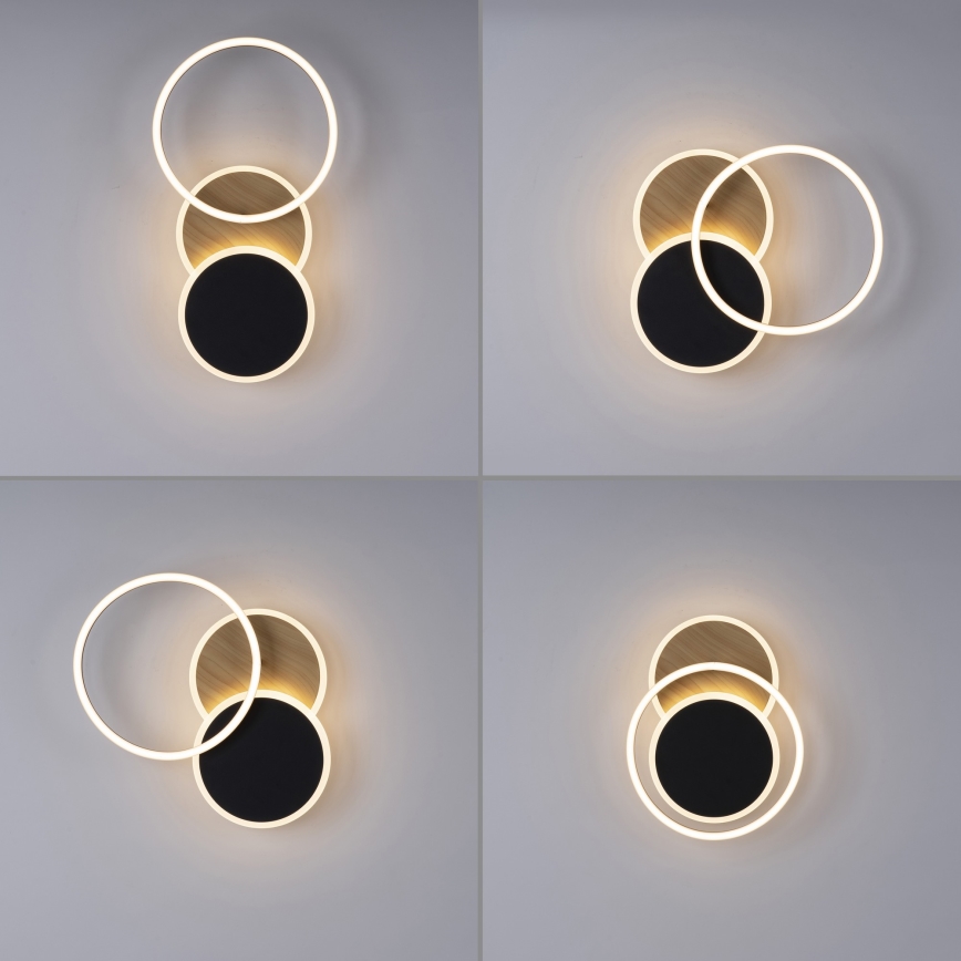 Leuchten Direkt 14116-78 - LED loftlampe SEVENT LED/25,5W/230V sort/brun