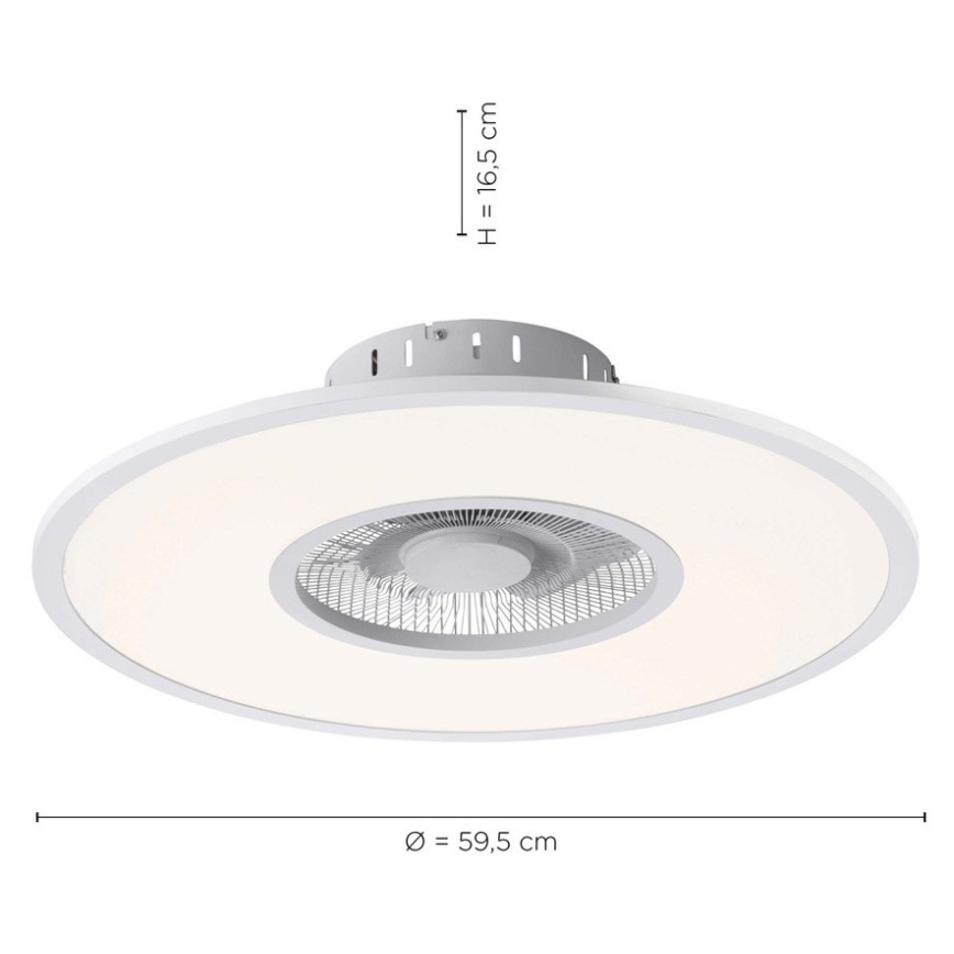 Leuchten Direkt 14642-16 - LED loftlampe med ventilator dæmpbar FLAT-AIR LED/32W/230V + fjernbetjening