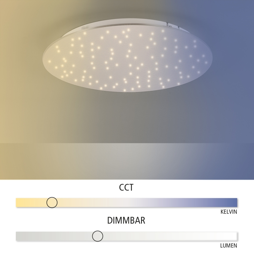 Leuchten Direkt 14673-55 - LED loftlampe dæmpbar SPARKLE LED/18W/230V + fjernbetjening