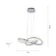 Leuchten Direkt 15402-95 - LED pendel dæmpbar MARIA LED/25W/230V mat krom