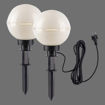 Leuchten Direkt 19322-16-2 - SÆT 2x Udendørslampe 1xE27/40W/230V diameter 20 cm IP44