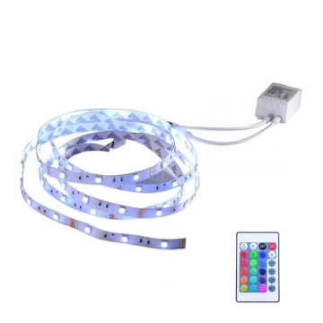 Leuchten Direkt 81209-70 - LED lysbånd dæmpbart RGB-farver TEANIA 3 m 16,2W/12/230V + fjernbetjening