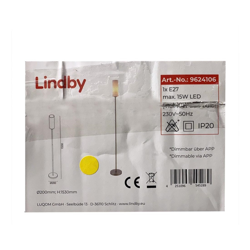 Lindby - LED gulvlampe dæmpbar RGB-farver FELICE 1xE27/10W/230V Wi-Fi