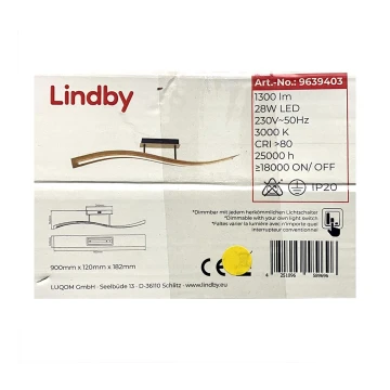 Lindby - LED loftlampe dæmpbar LARISA LED/28W/230V