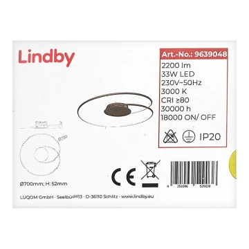 Lindby - LED loftlampe JOLINE LED/33W/230V