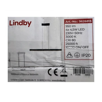 Lindby - LED pendel dæmpbar SOLVINA 4xLED/4,5W/230V