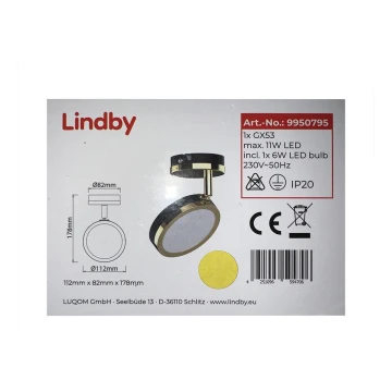 Lindby - LED spotlampe 1xG53/6W/230V