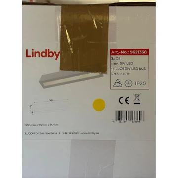 Lindby - LED Væglampe TJADA 3xG9/3W/230V