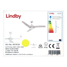 Lindby - Loftventilator EMANUEL 2xE14/42W/230V + fjernbetjening