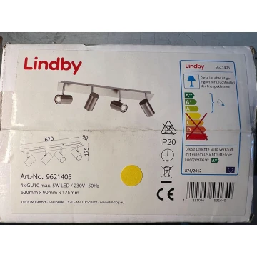 Lindby - Spotlampe 4xGU10/5W/230V