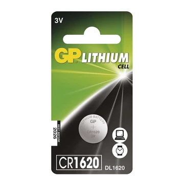 Lithium knapcelle CR1620 GP LITHIUM 3V/75 mAh