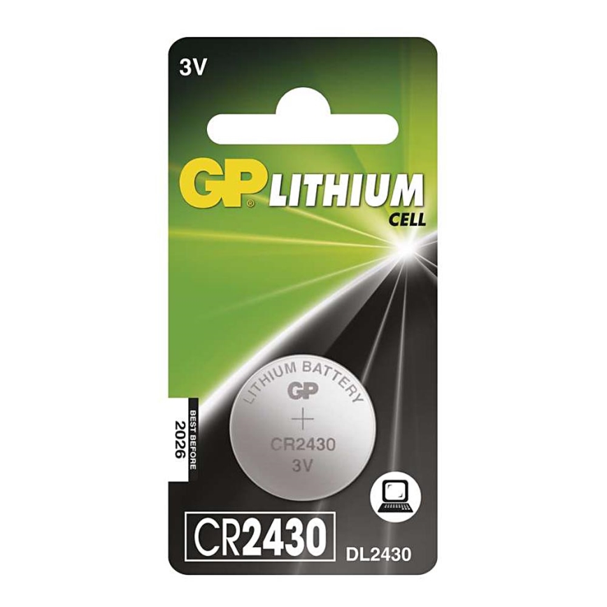 Lithium knapcelle CR2430 GP LITHIUM 3V/300 mAh