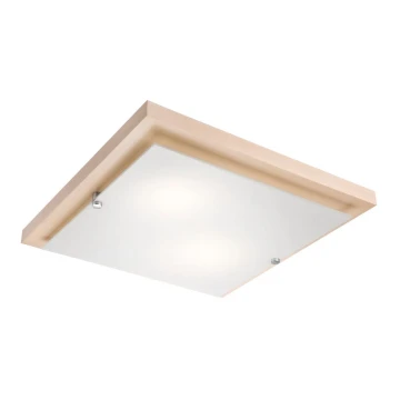 Loftlampe 2xE27/60W/230V bøg - FSC certificeret