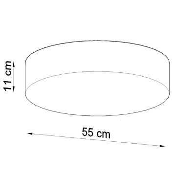 Loftlampe ARENA 4xE27/60W/230V sort