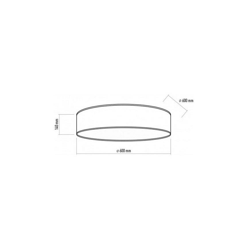 Loftlampe CAREN 4xE27/15W/230V diam. 60 cm antracitgrå