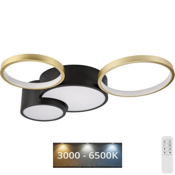 Loftlampe dæmpbar ALIZEE LED/30W/230V 3000-6500K sort/guldfarvet