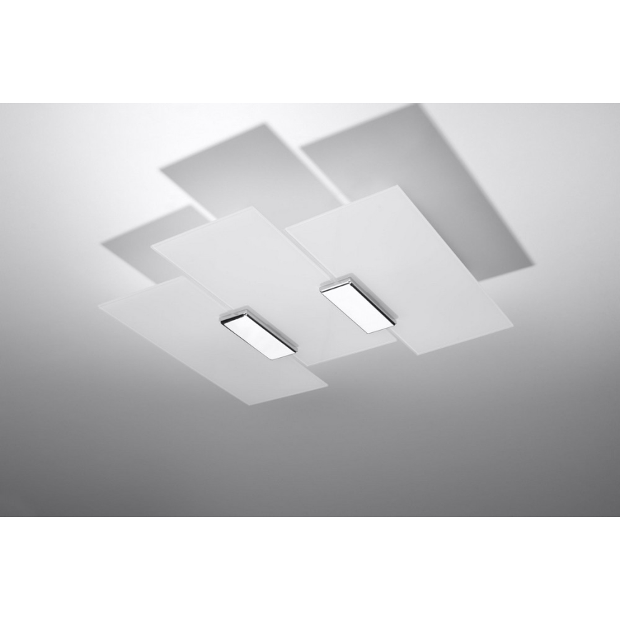 Loftlampe FABIANO 3xE27/60W/230V hvid/krom