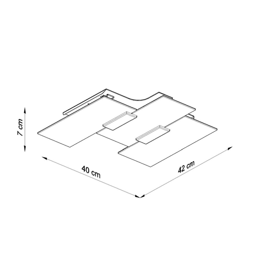 Loftlampe FABIANO 3xE27/60W/230V hvid/krom