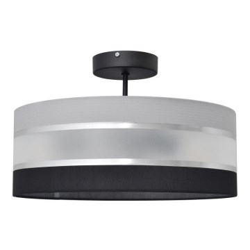 Loftlampe HELEN 3xE27/60W/230V sort/grå/skinnende krom