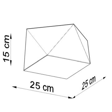 Loftlampe HEXA 1xE27/60W/230V hvid