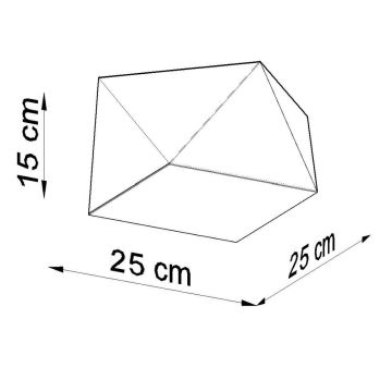 Loftlampe HEXA 1×E27/60W/230V sort