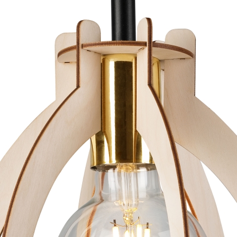 Loftlampe LANDO 1xE27/15W/230V diameter 21 cm bøg
