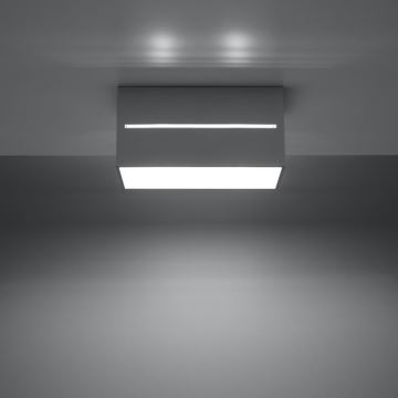 Loftlampe LOBO 2xGU10/40W/230V grå