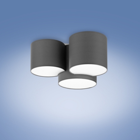 Loftlampe MONA 3xE27/15W/230V grå