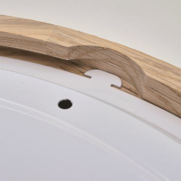 Loftlampe til badeværelse OAK 2xE27/15W/230V IP54 eg ø 27 cm - FSC certificeret