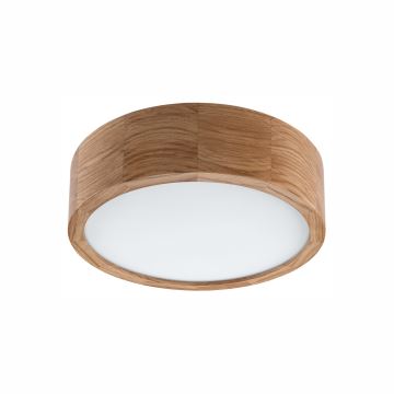 Loftlampe til badeværelse OAK 2xE27/15W/230V IP54 eg ø 27 cm - FSC certificeret