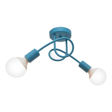 Loftlampe OXFORD 2xE27/60W/230V blå