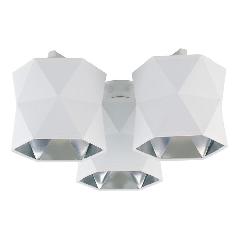 Loftlampe SIRO 3xE27/15W/230V hvid/sølvfarvet