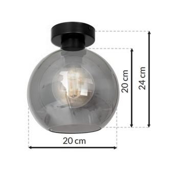 Loftlampe SOFIA 1xE27/60W/230V sort